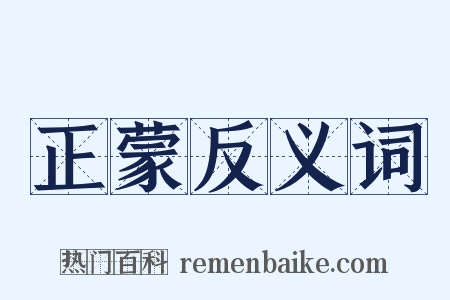 正蒙反义词是什么意思的图片